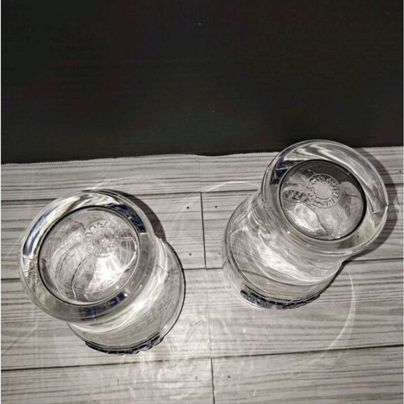 Vintage Harp Beer Glass Cup Logo Embossed in Raised Blue Letters Mancave - Picture 6 of 7